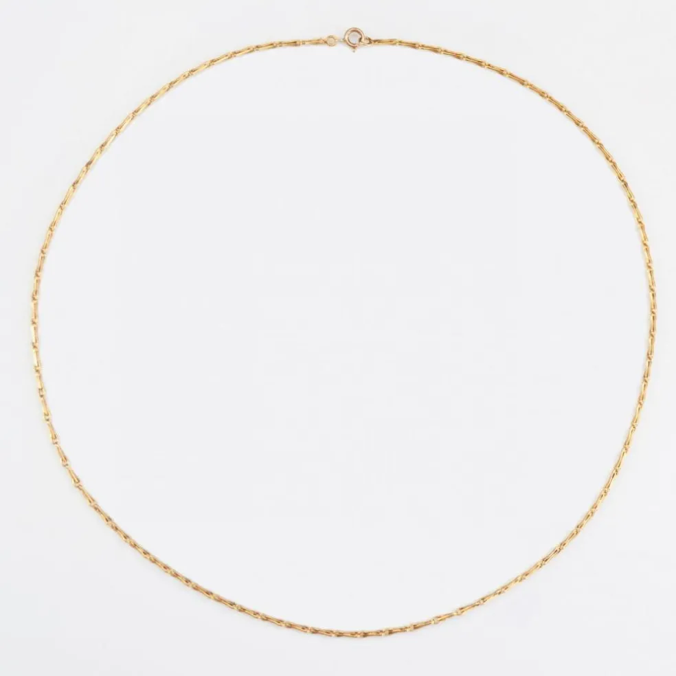 Chaine or jaune maille grain d'avoine
