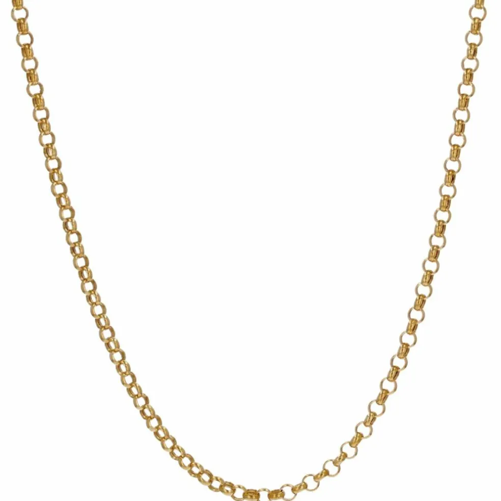 Chaine or jaune maille jaseron d'occasion