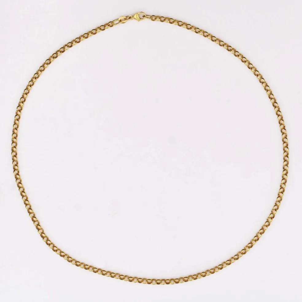 Chaine or jaune maille jaseron d'occasion