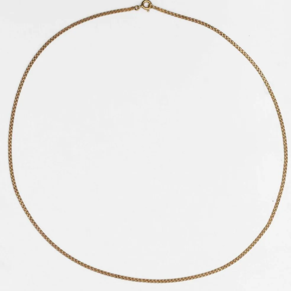 Chaine or jaune maille jaseron double ancienne
