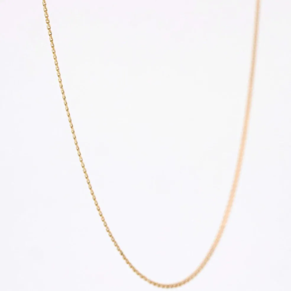Chaine or jaune maille jaseron double ancienne