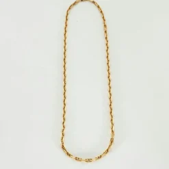 Chaine or jaune maille marine