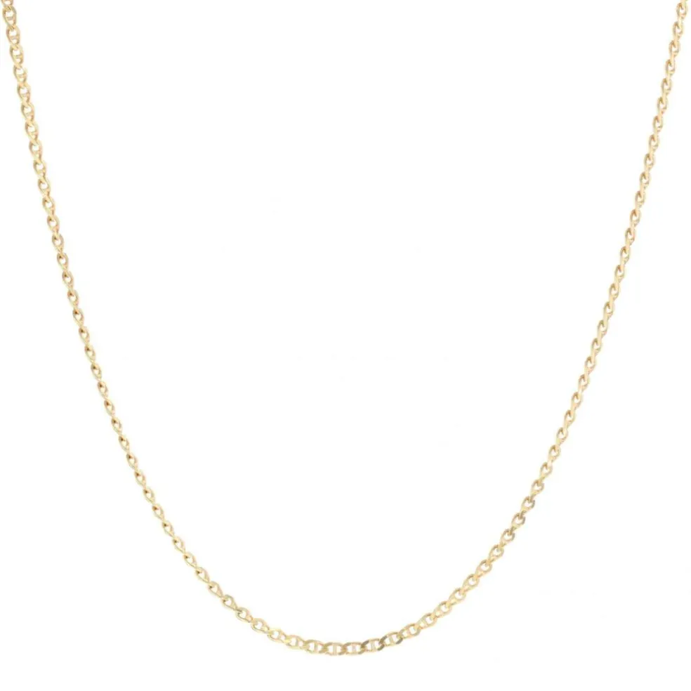 Chaine or jaune maille marine limée