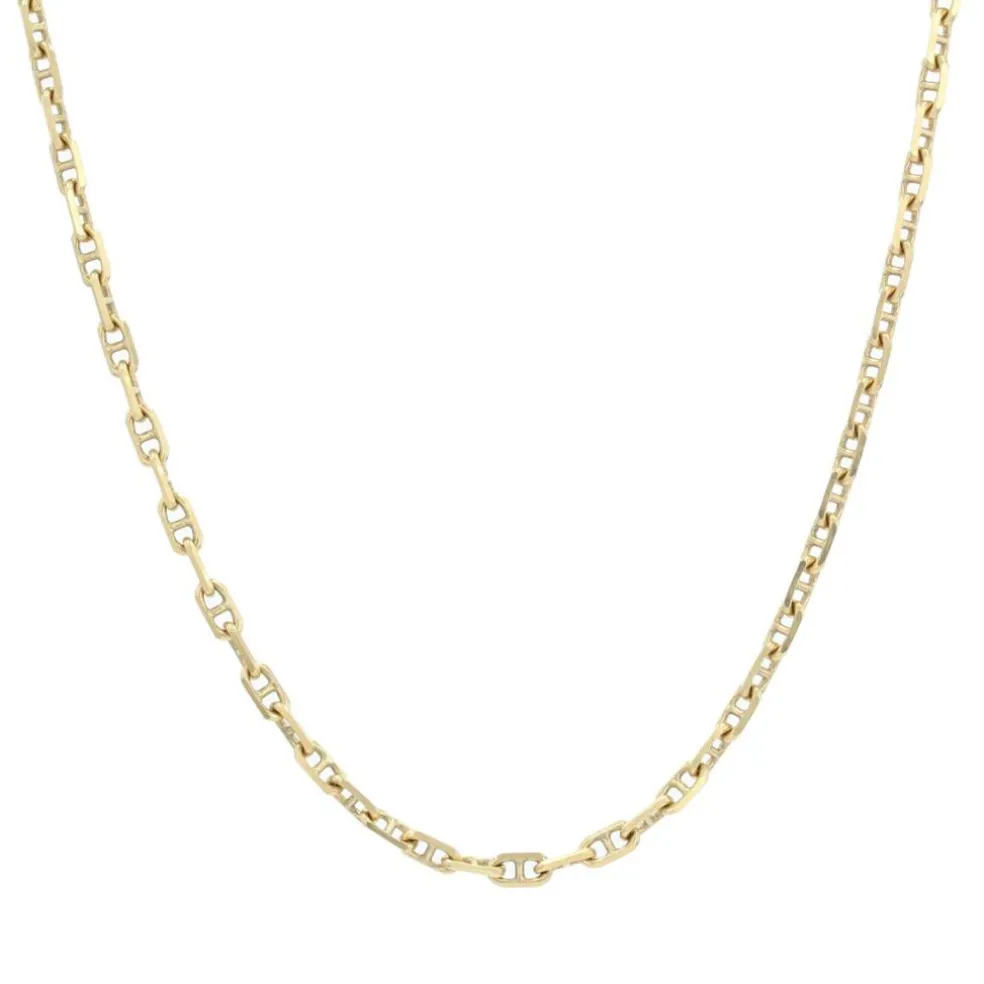 Chaine or jaune maille marine limée