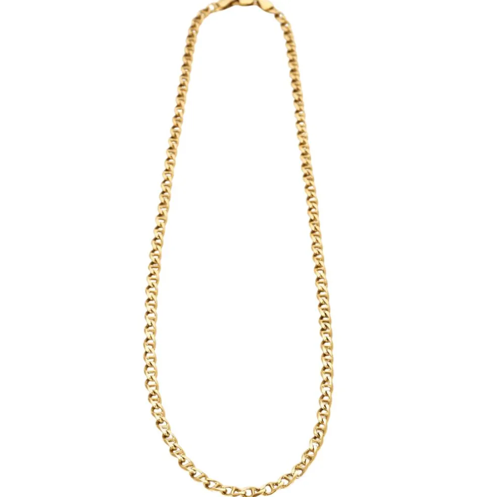 Chaine or jaune maille marine