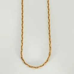 Chaine or jaune maille marine