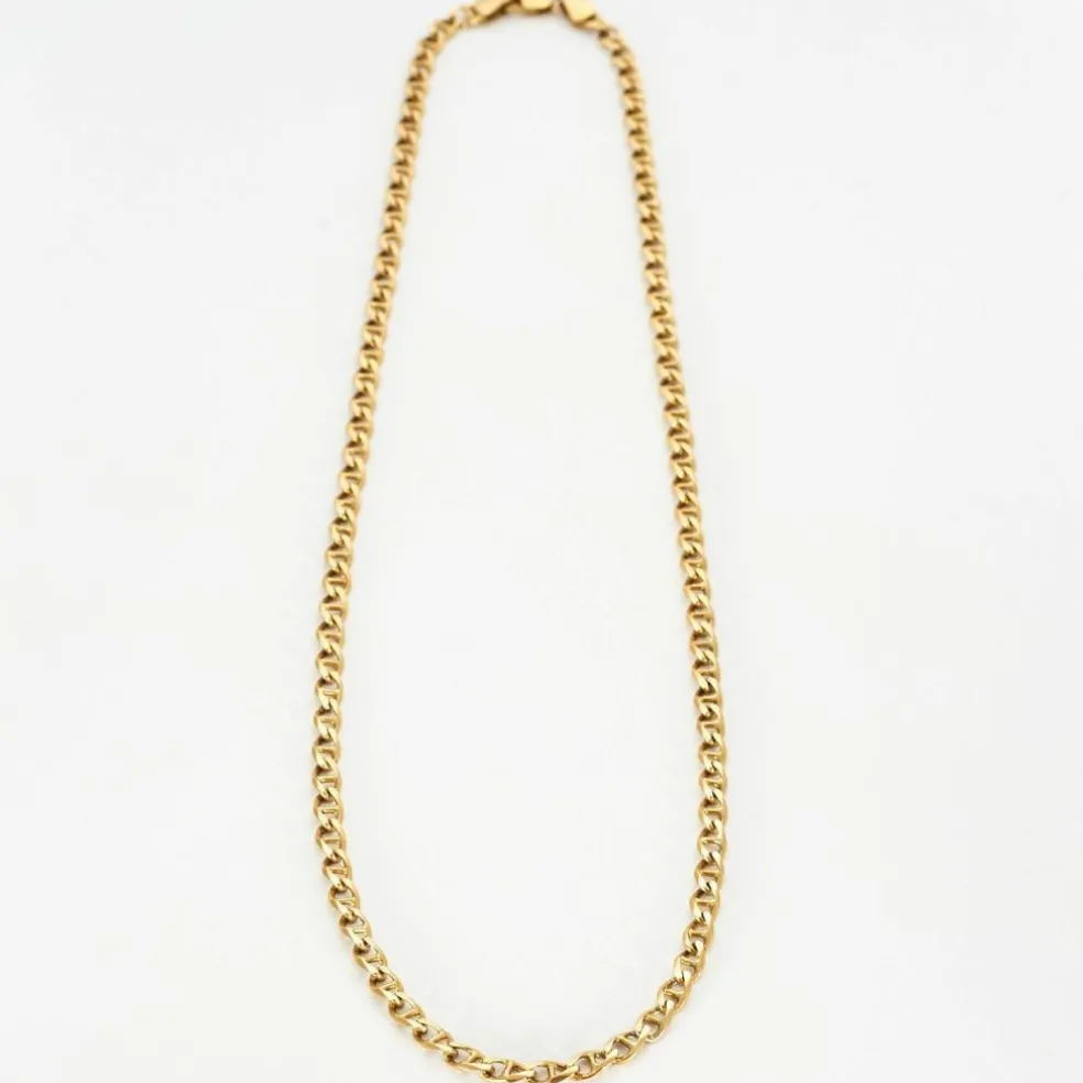 Chaine or jaune maille marine