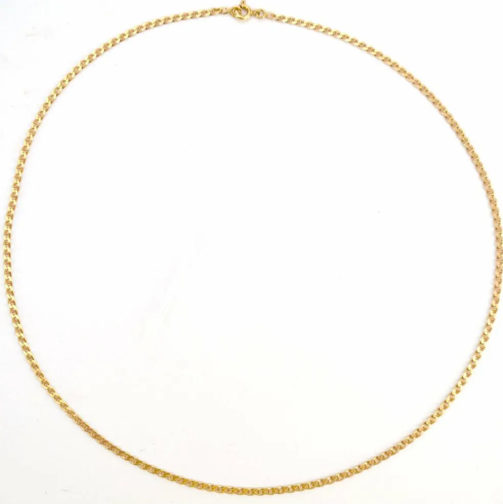 Chaine or jaune maille marine limée