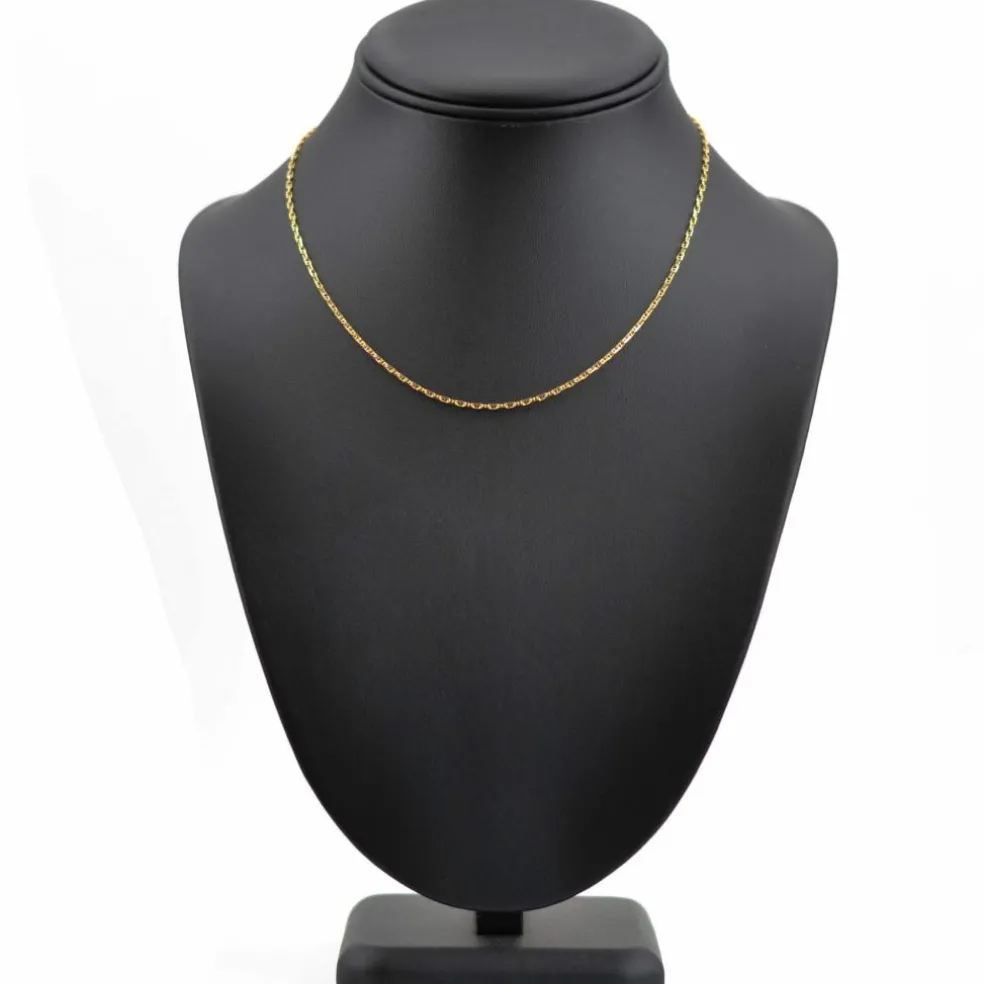 Chaine or jaune maille marine limée