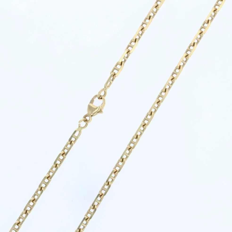 Chaine or jaune maille marine limée