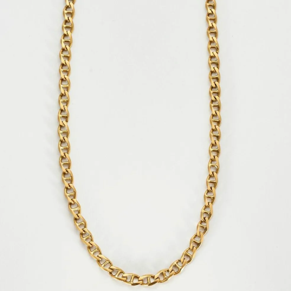 Chaine or jaune maille marine