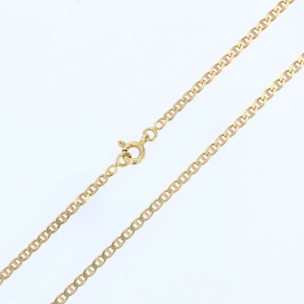 Chaine or jaune maille marine limée