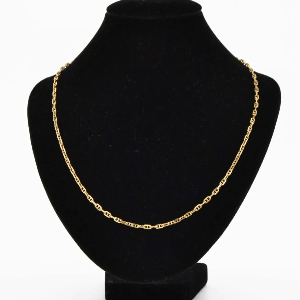 Chaine or jaune maille marine limée