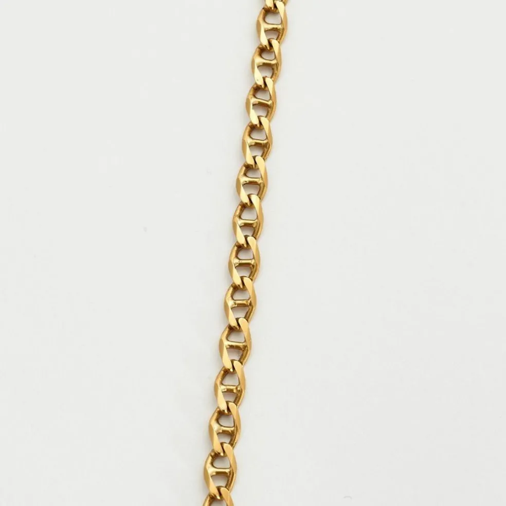 Chaine or jaune maille marine