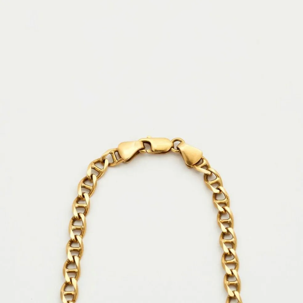 Chaine or jaune maille marine
