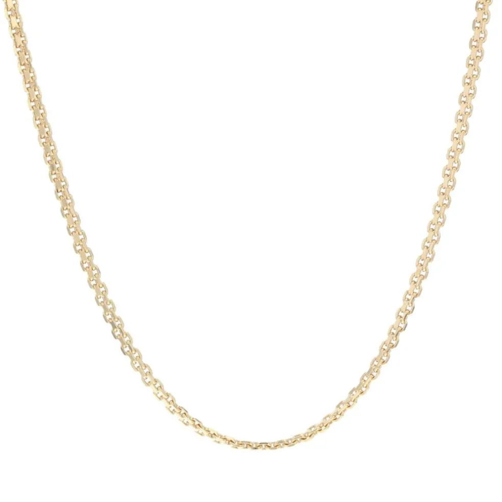 Chaine or jaune maille plate