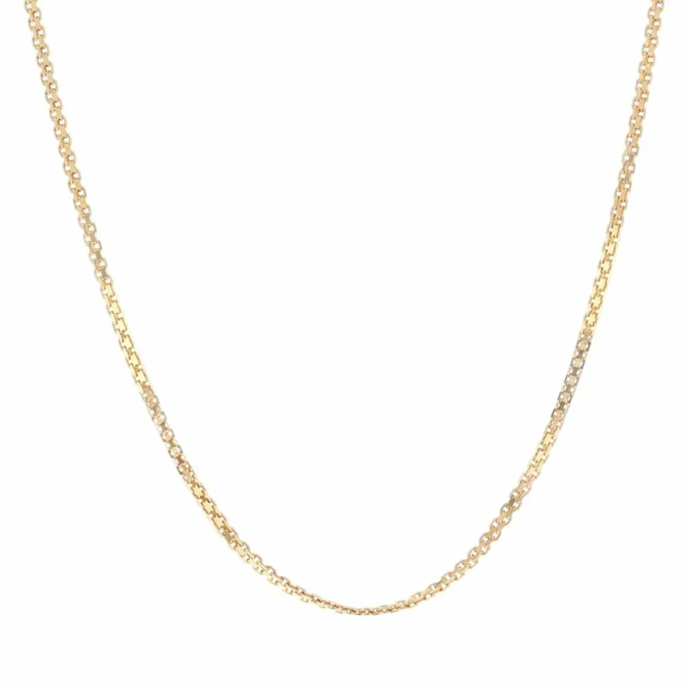 Chaine or jaune maille plate