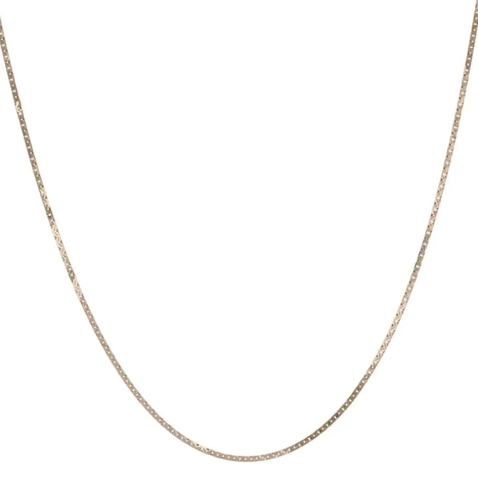 Chaine or jaune maille plate imbriquée