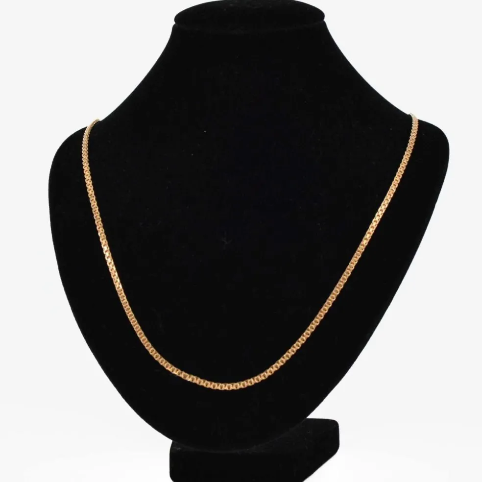 Chaine or jaune maille plate
