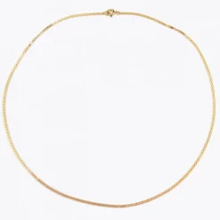 Chaine or jaune maille plate