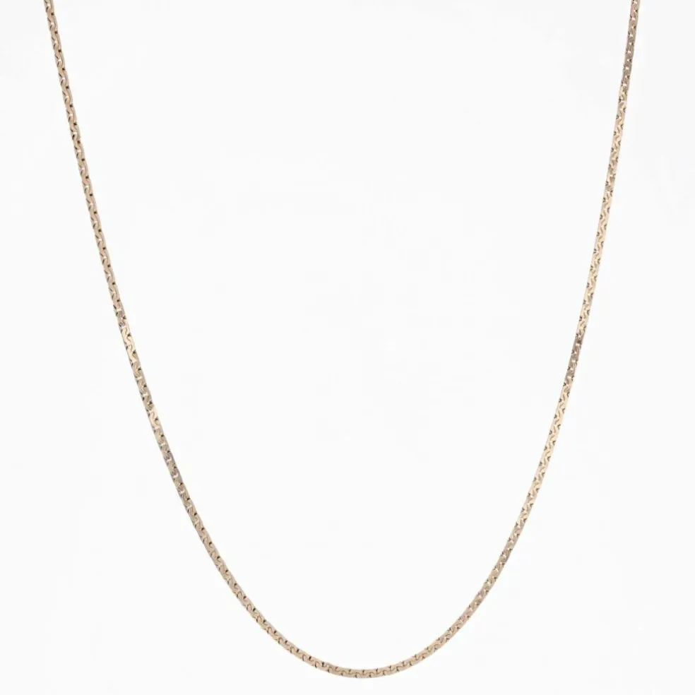 Chaine or jaune maille plate imbriquée