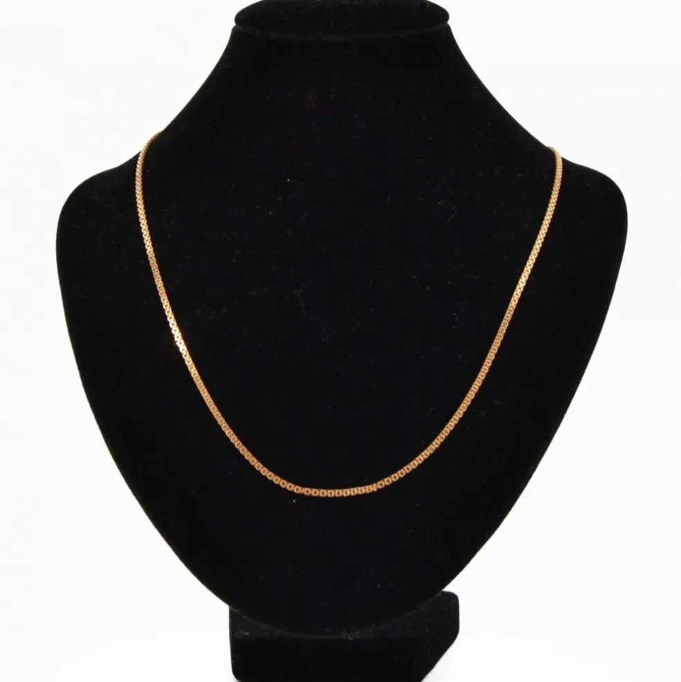 Chaine or jaune maille plate