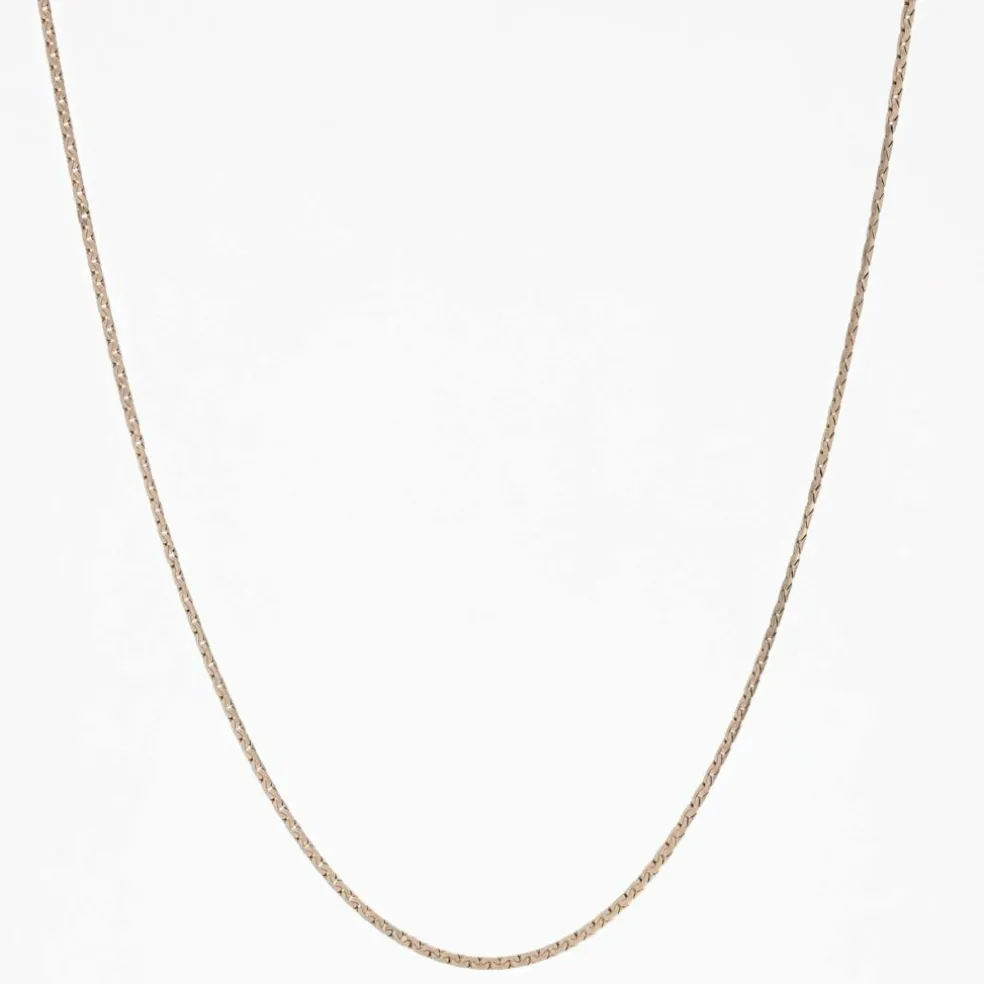 Chaine or jaune maille plate imbriquée