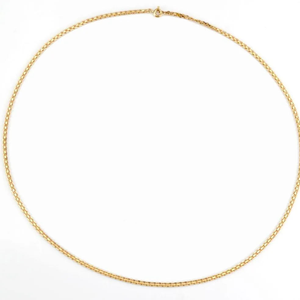 Chaine or jaune maille plate