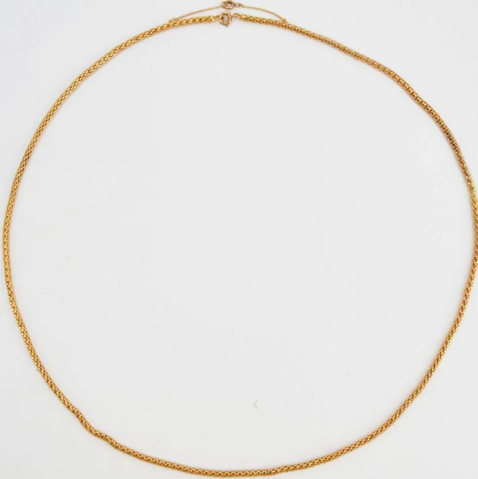 Chaine or jaune maille serpent