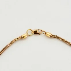 Chaine or rose maille palmier