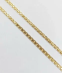 Chaine vintage or jaune double maille gourmette