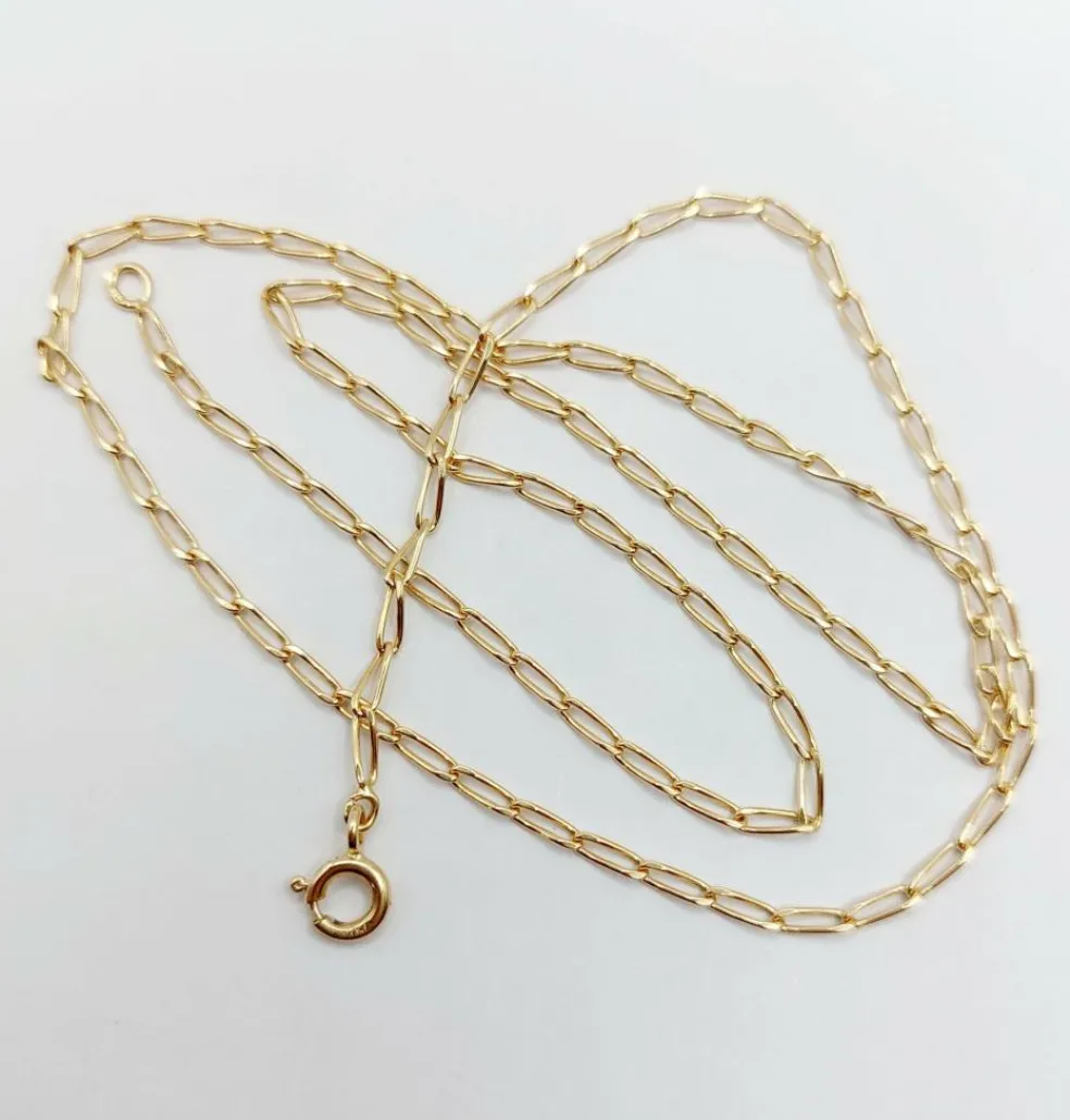 Chaine vintage or jaune mailles cheval Française 51 cm