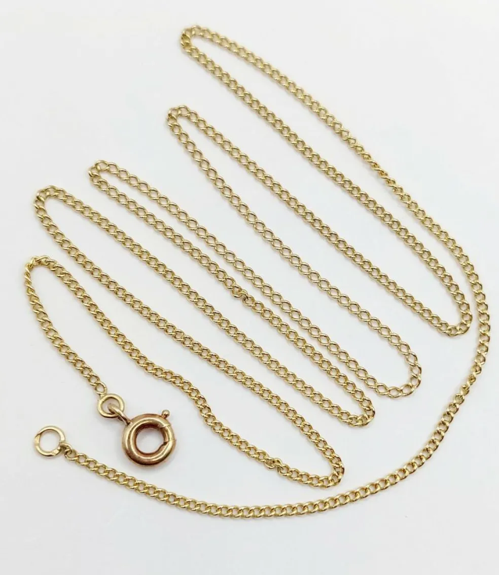 Chaine vintage or jaune maille gourmette