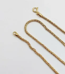 Chaine vintage or maille corde ou palmier