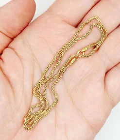 Chaine vintage or maille corde ou palmier