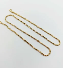 Chaine vintage or maille corde ou palmier