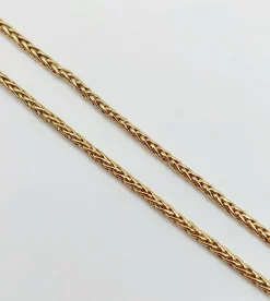 Chaine vintage or maille corde ou palmier