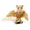 CHAMPAGNAT broche en or jaune stylisant un hibou, travail français vers 1960