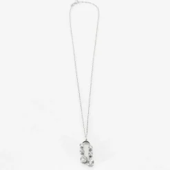 Chaîne + pendentif or blanc diamants
