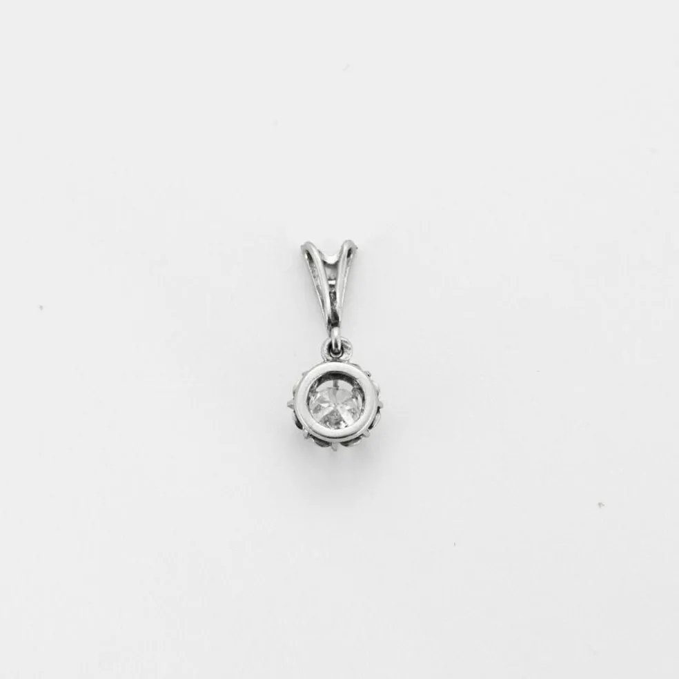 Chaîne & pendentif or platine diamants