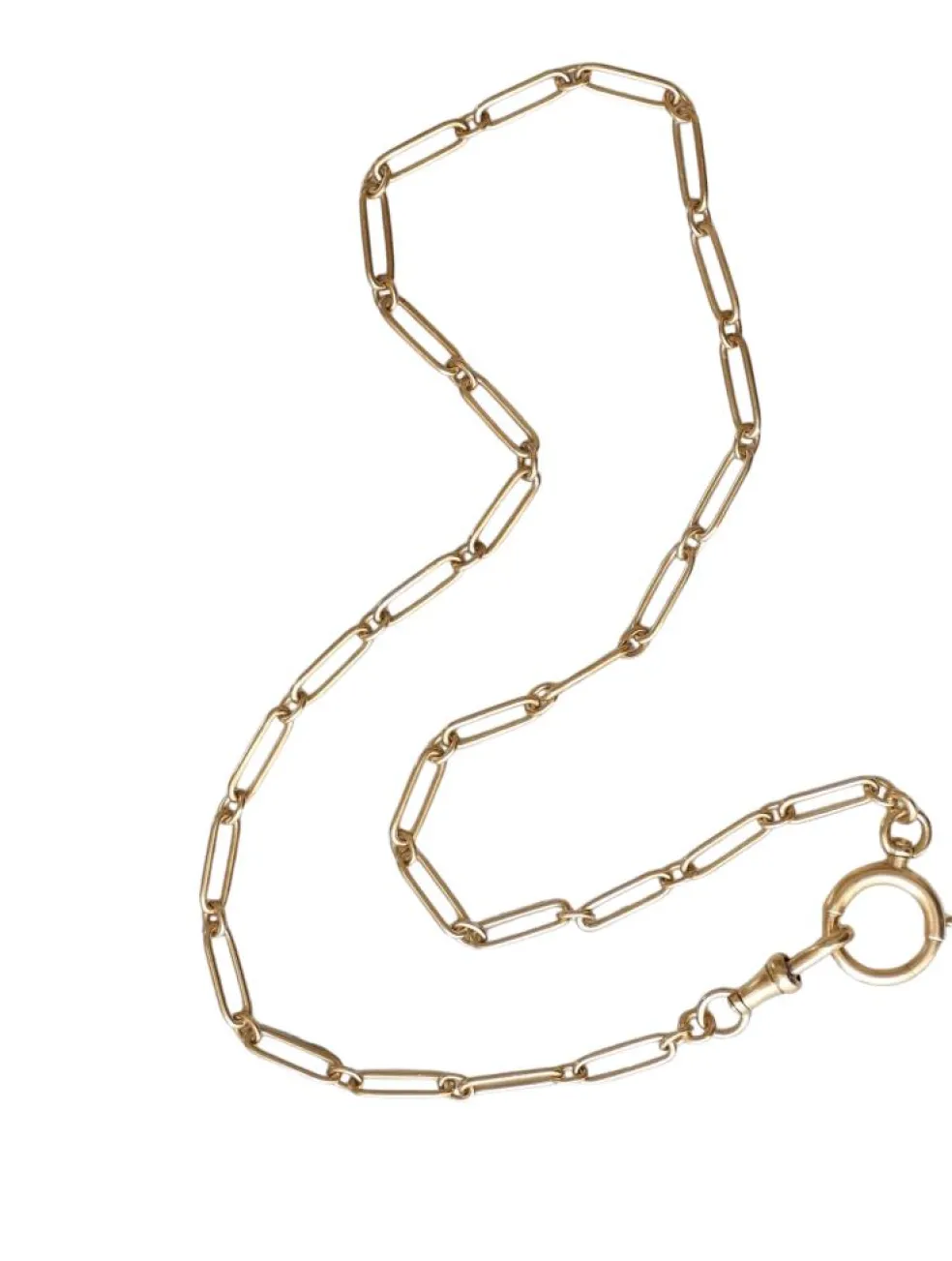 Chaîne ancienne maille rectangle en or jaune