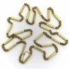 Chaîne de garde longue à maillons fantaisie en or 14 carats de style victorien avec détails en relief
