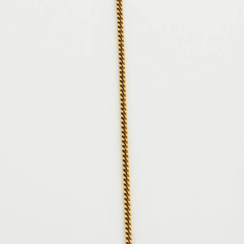Chaîne et Pendentif en or jaune, miniature émaillée