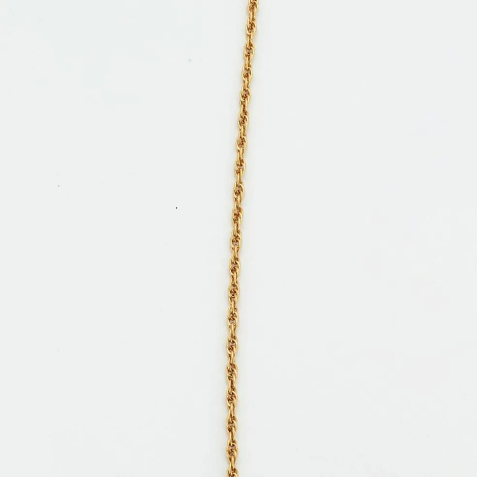 Chaîne et pendentif en or jaune, perle de culture de Tahiti.