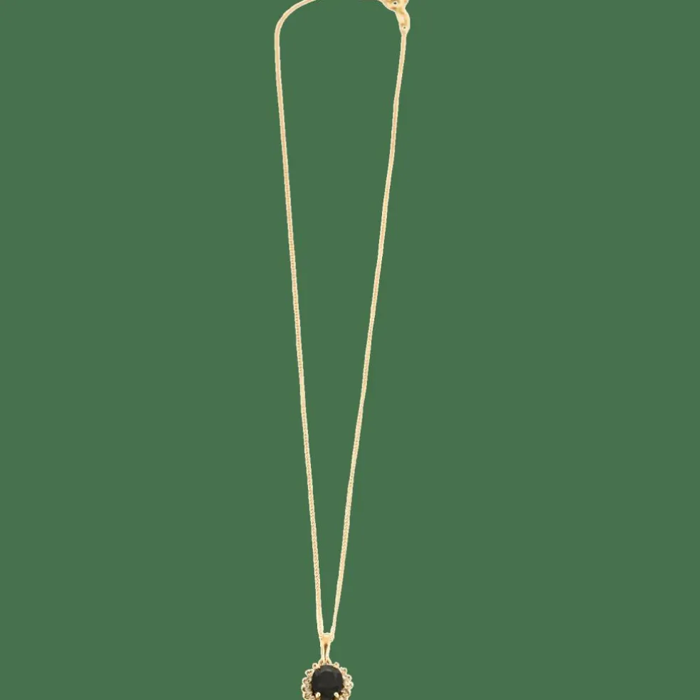 Chaîne et pendentif or, saphir et diamants