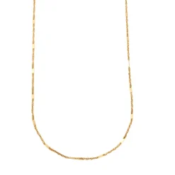 Chaîne fine maille fantaisie or jaune