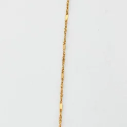 Chaîne fine maille fantaisie or jaune
