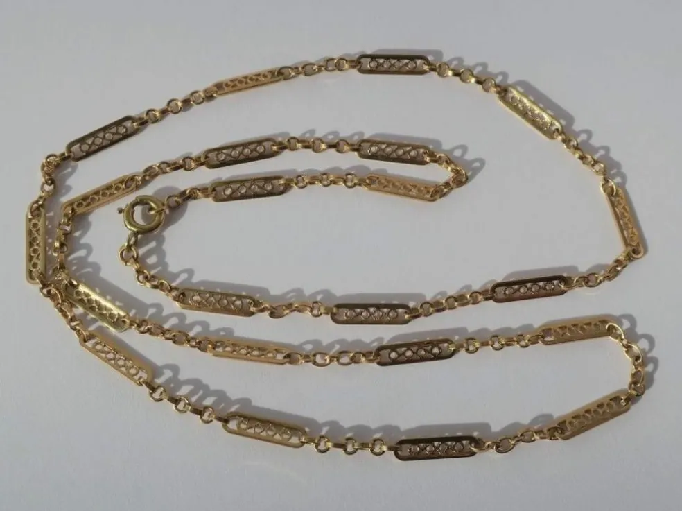 Chaîne giletière collier ancien