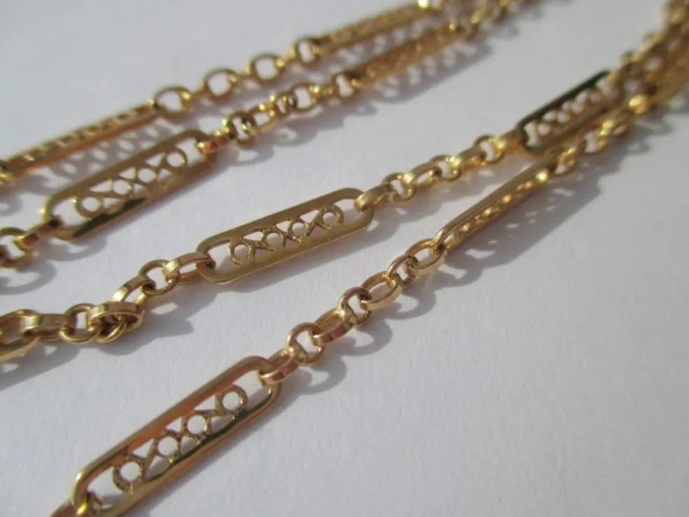 Chaîne giletière collier ancien
