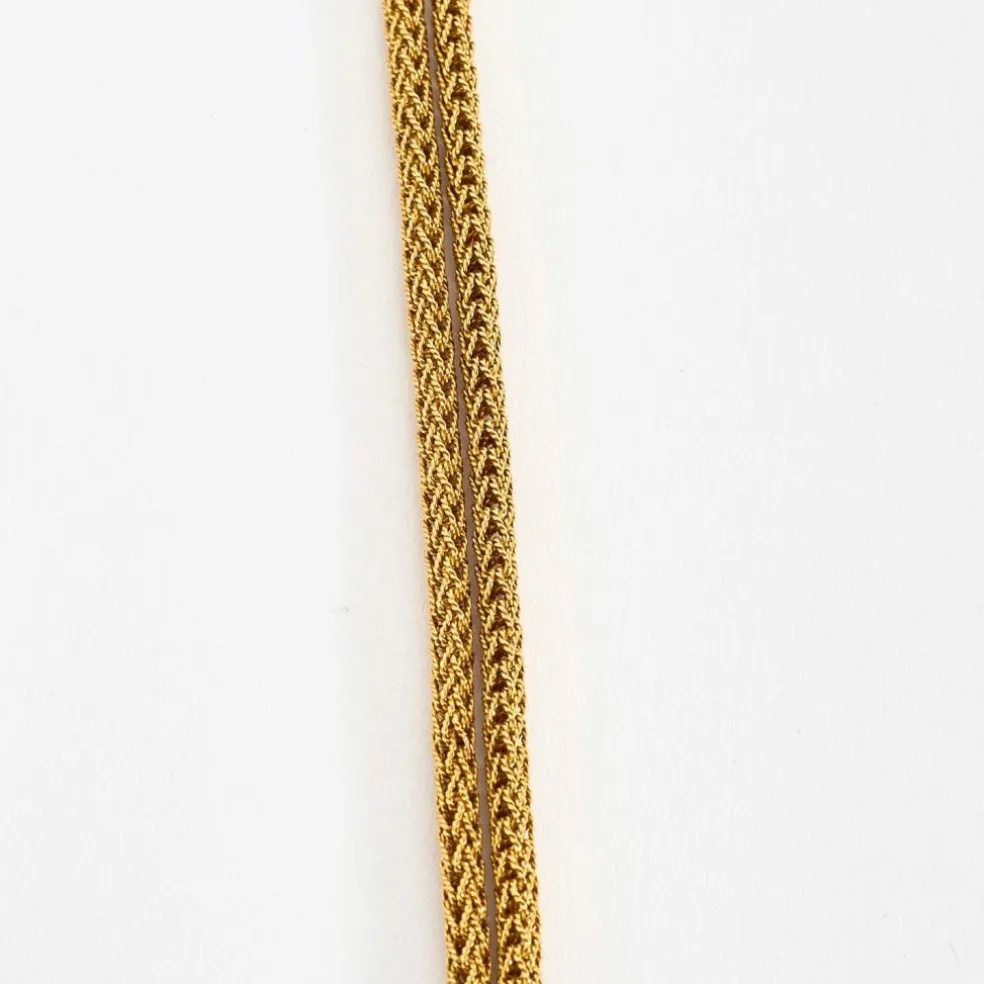 Chaîne giletière or jaune et grenat